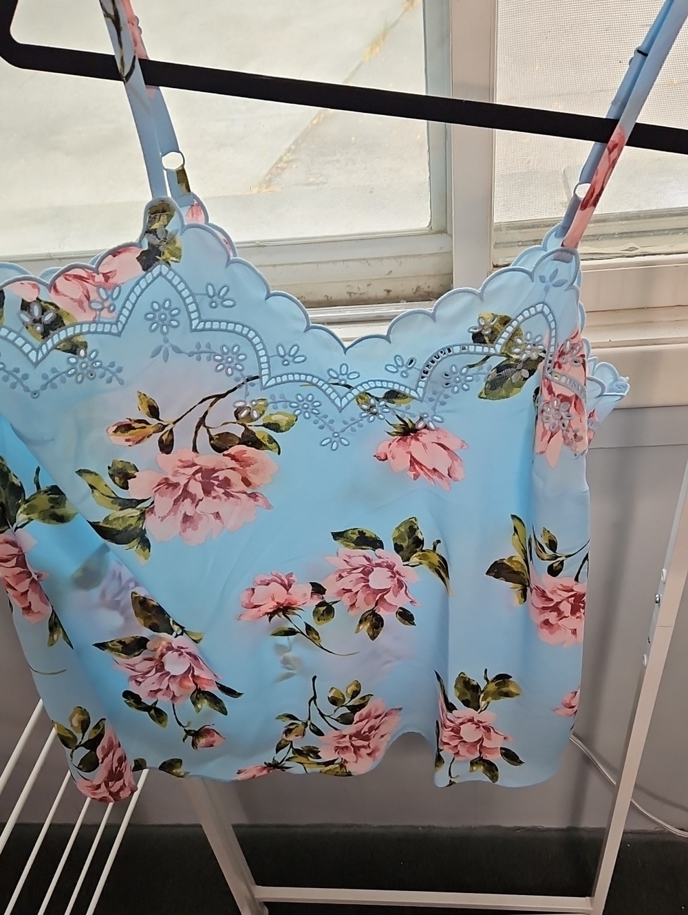 torrid Blue Floral Scalloped Edge Cami